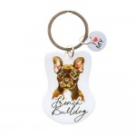 Pet Keyring with Charm | French Bulldog